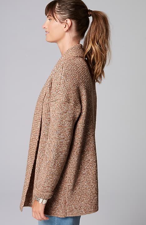 brown madewell shawl collar coat