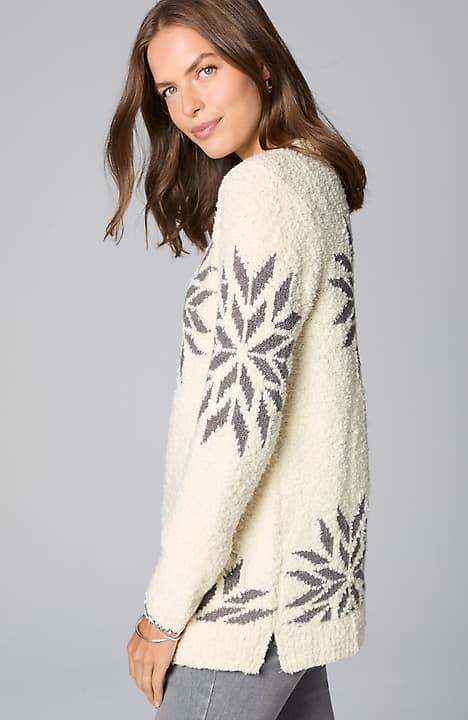 INTARSIA SNOWFLAKE SWEATER JJill