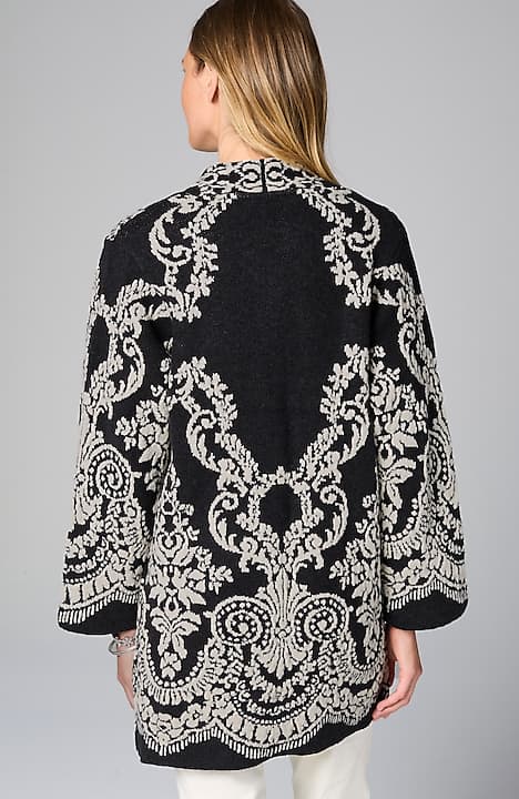 placed-jacquard cardi