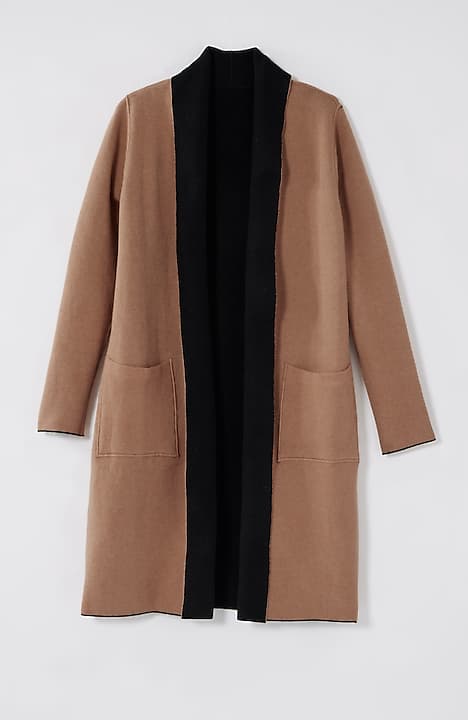 reversible majestic sweater coat