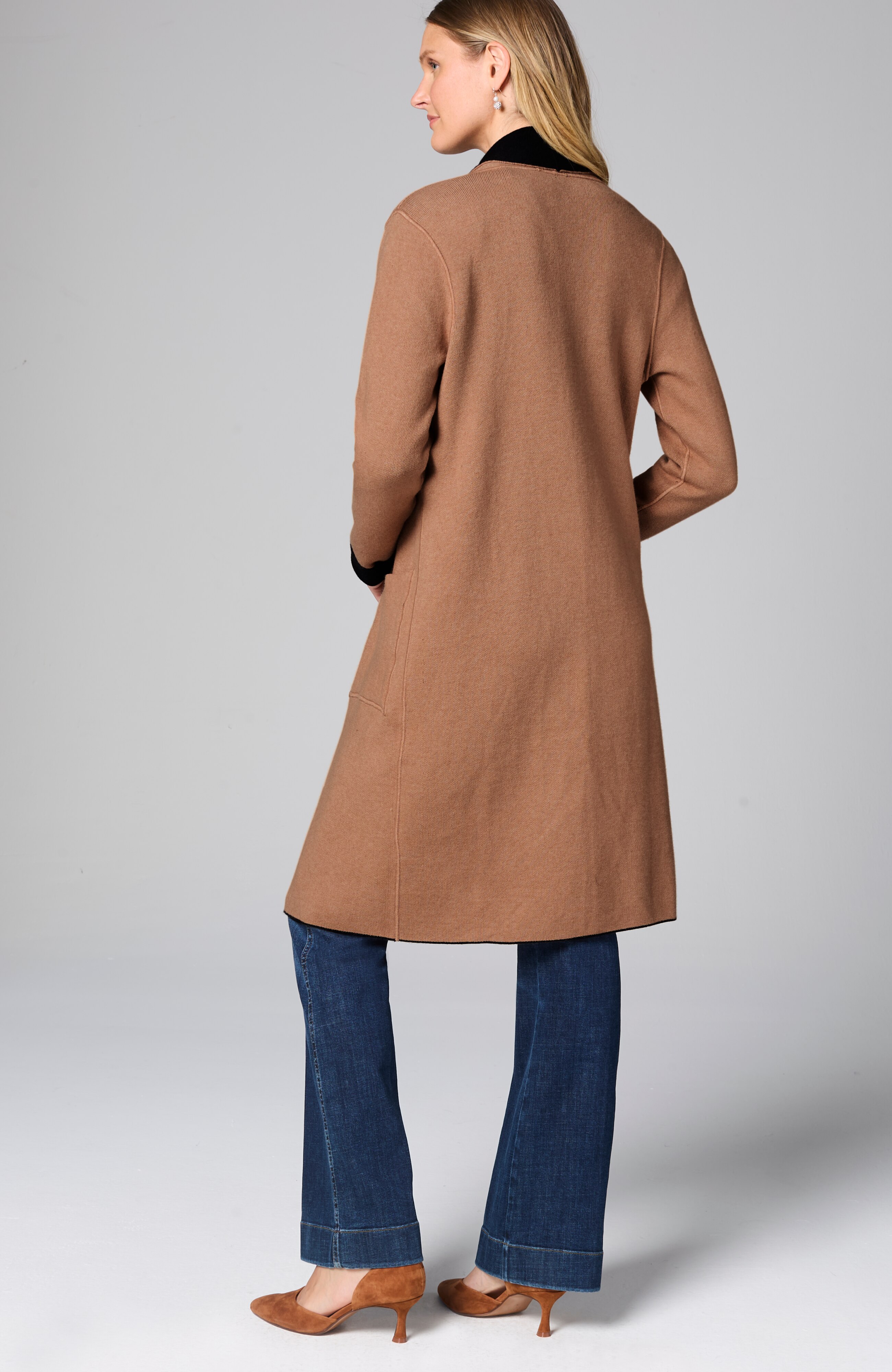 reversible majestic sweater coat