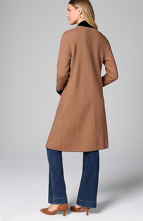reversible majestic sweater coat