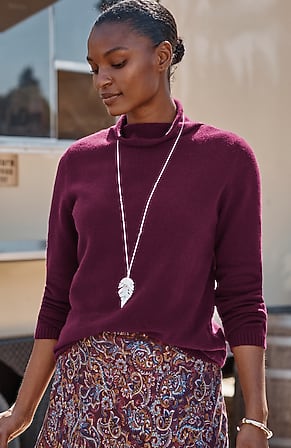 Image for Funnel-Neck Pullover Sweater