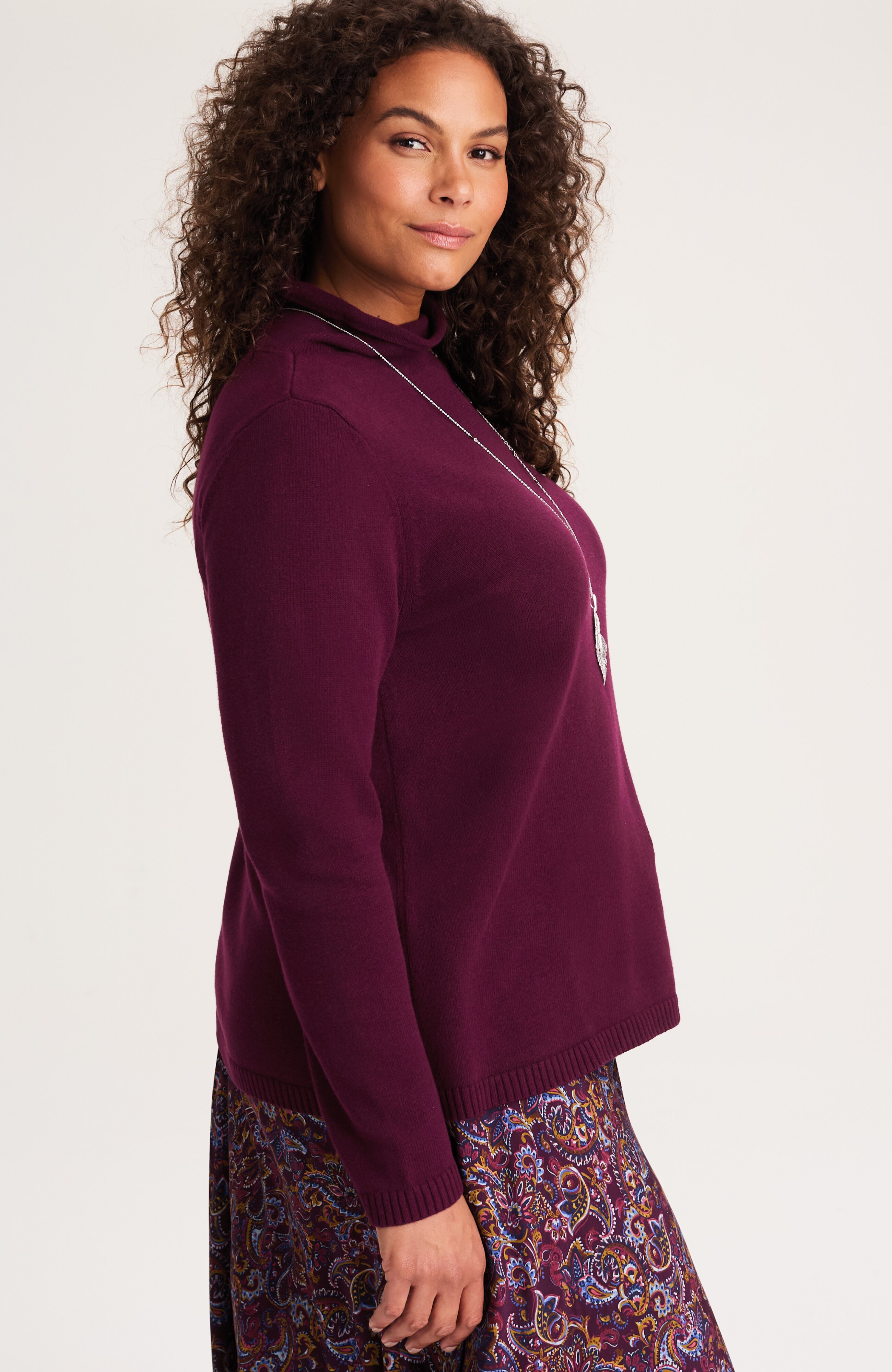 FUNNEL-NECK PULLOVER SWEATER | JJill