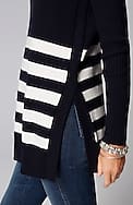ribbed-sleeves turtleneck sweater