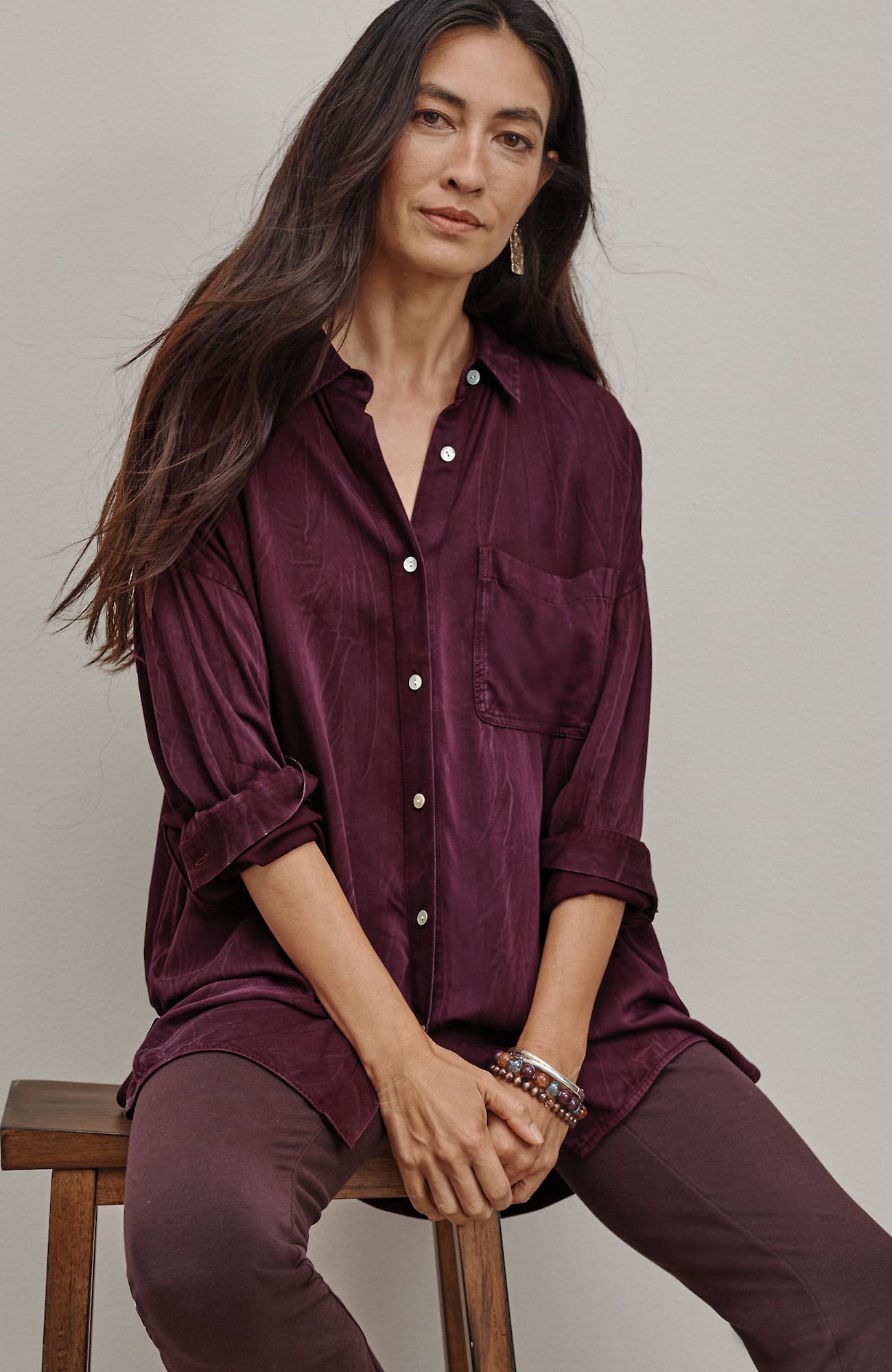 Jjill J.jill Pure Jill Lava-dyed Tunic In Light Currant Multi