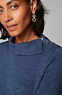 pure jill asymmetrical cowl-neck dress