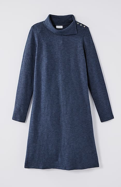 pure jill asymmetrical cowl-neck dress