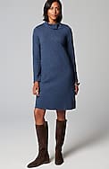 pure jill asymmetrical cowl-neck dress