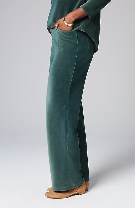 Pure Jill Corded-Velour Wide-Leg Pants | JJill