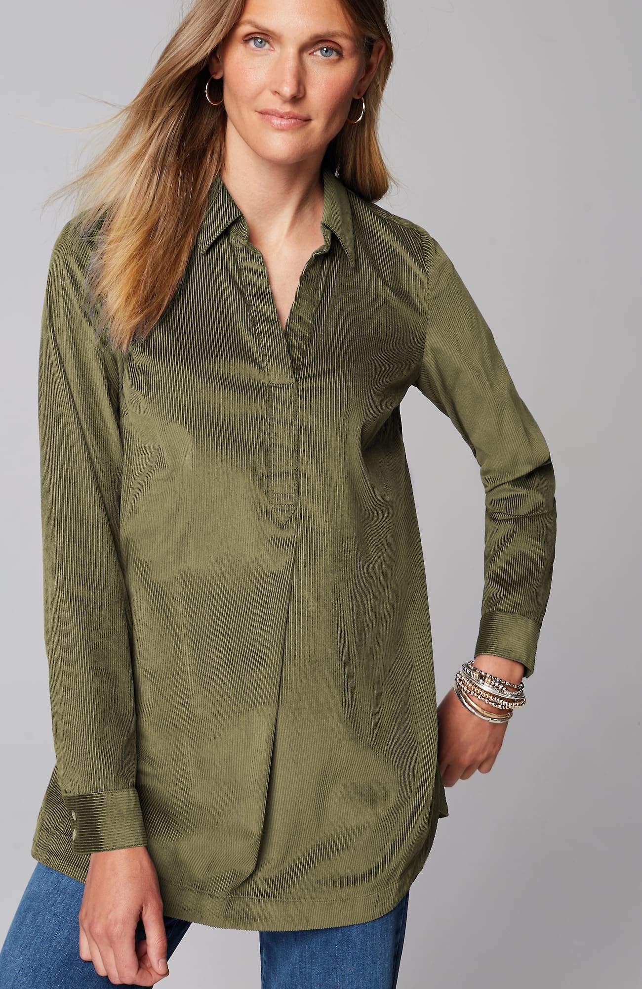 JJILL J.JILL CORDUROY A-LINE TUNIC 
