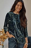 printed-velvet top