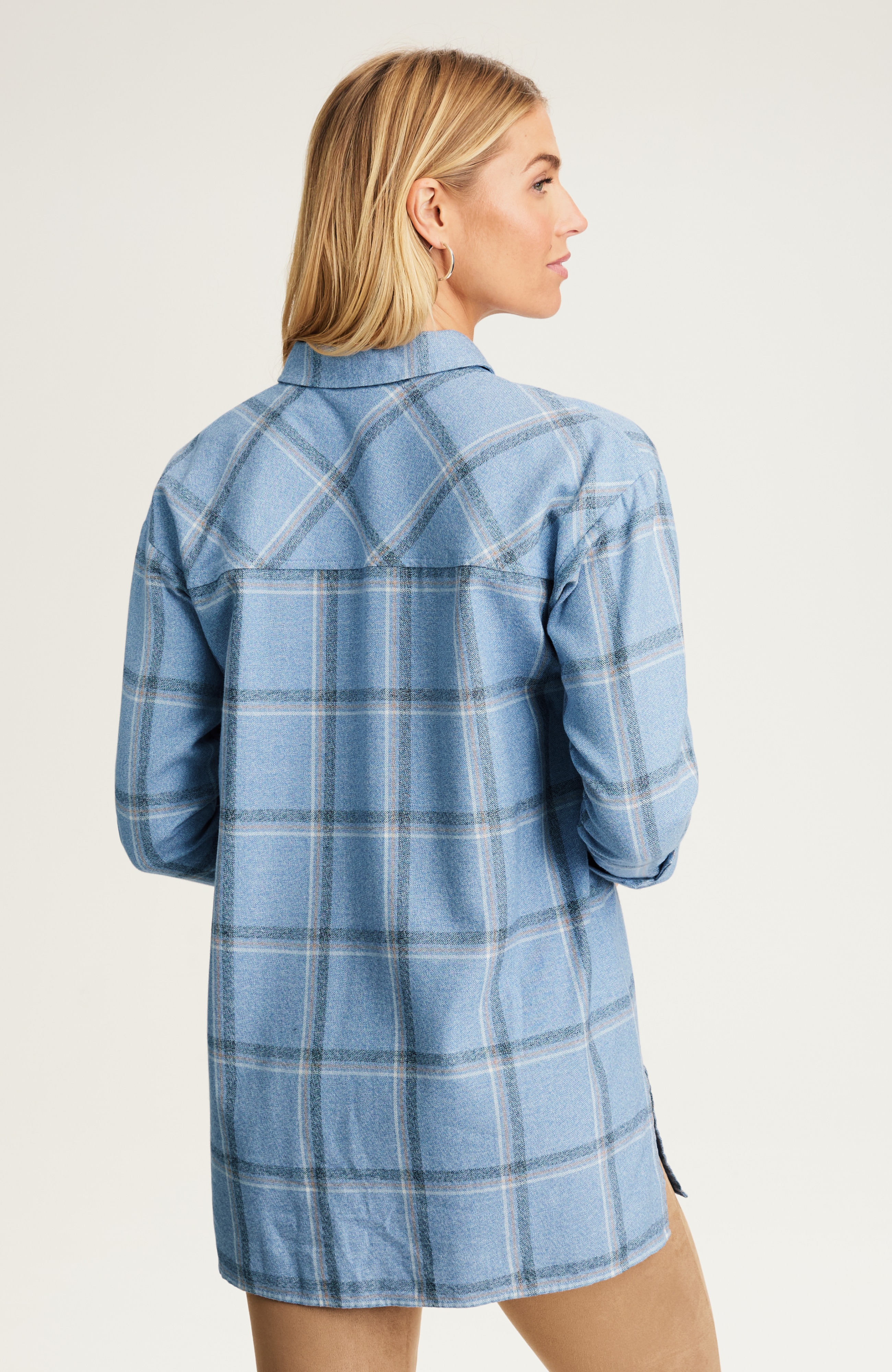 cozy plaid tunic