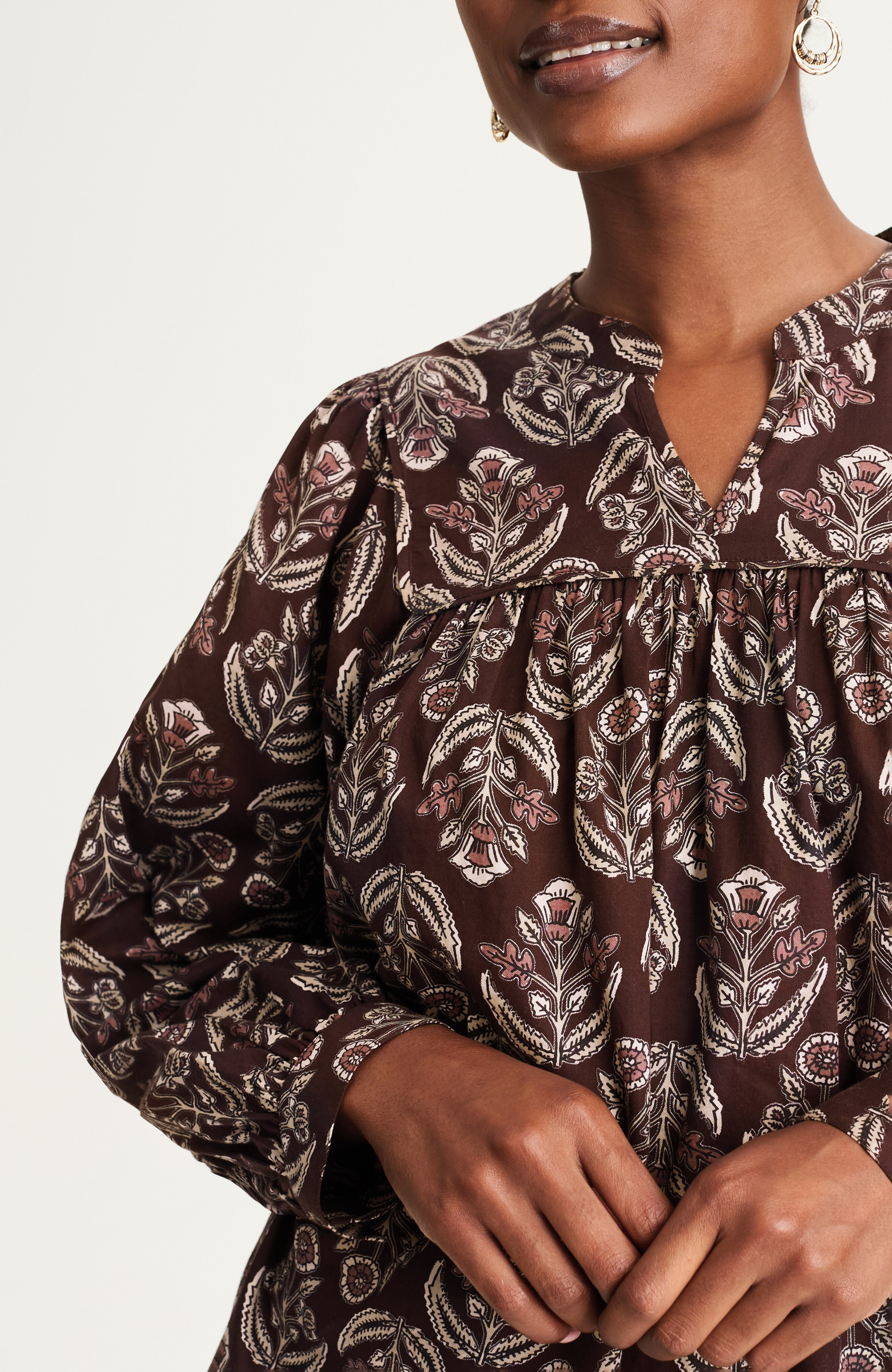Pure Jill Block-Printed Paisley Top | JJill