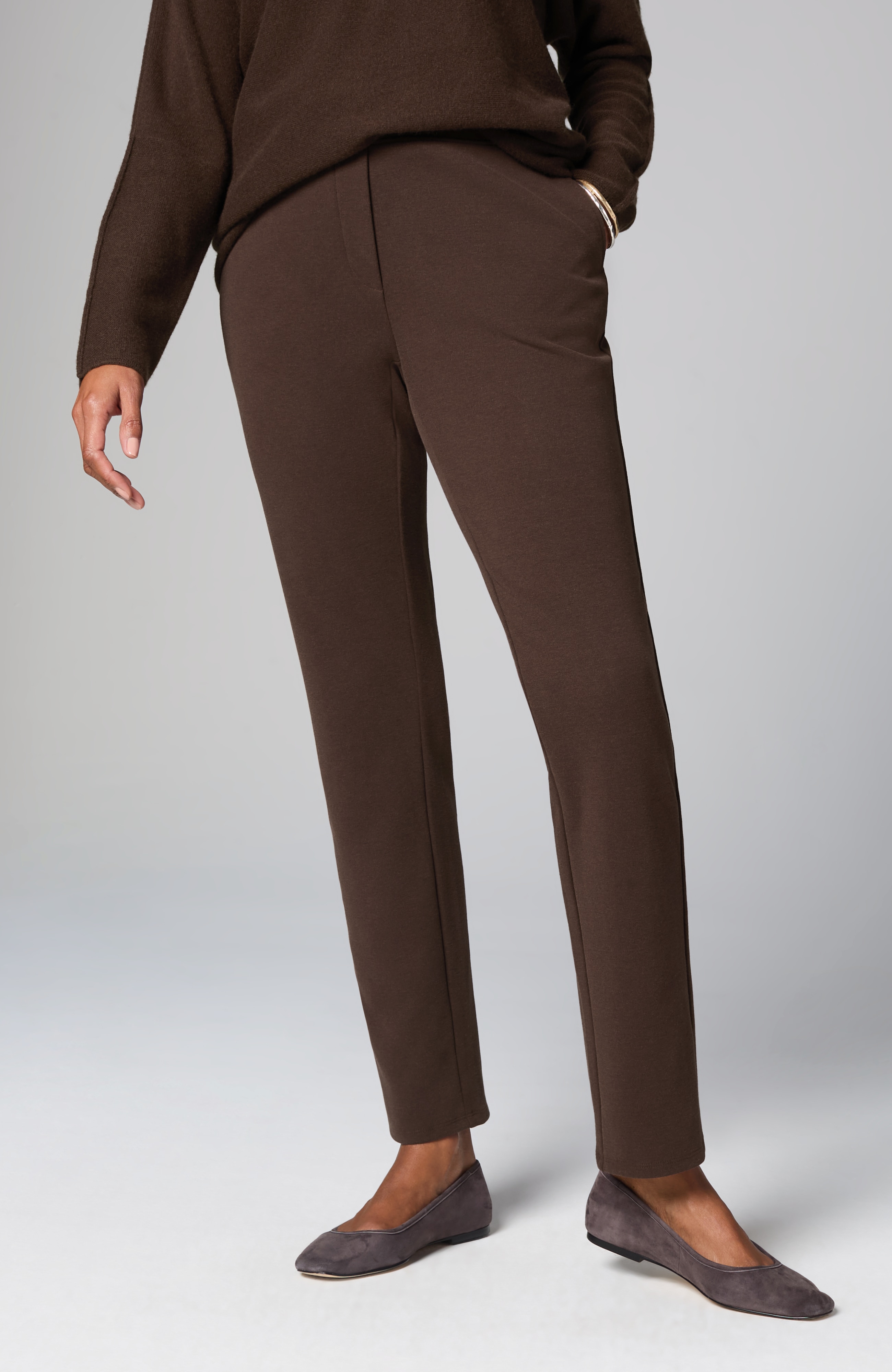 pure jill organically grown cotton pull-on pants