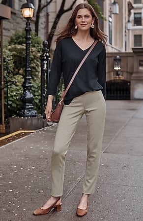 Image for Wearever Smooth-Fit Jacquard Slim-Leg Pants