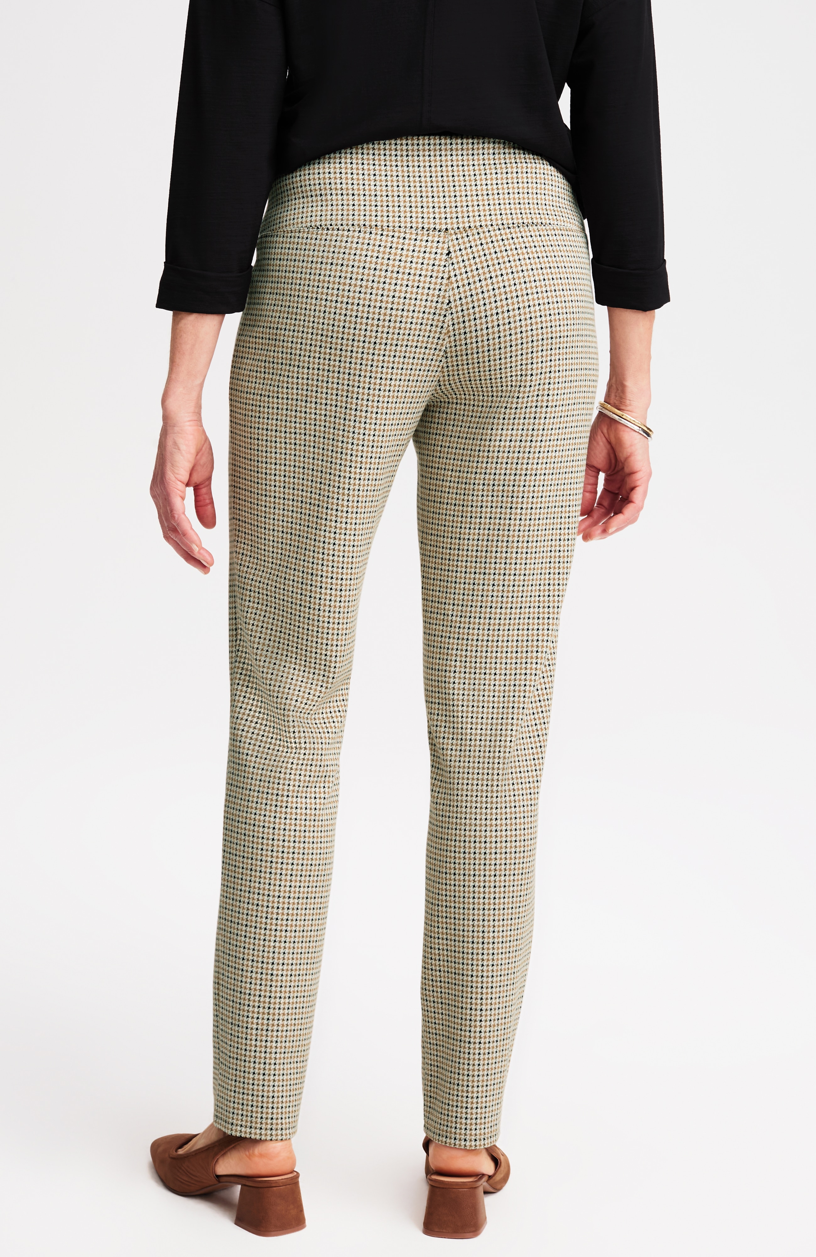 Wearever Smooth-Fit Jacquard Slim-Leg Pants | JJill