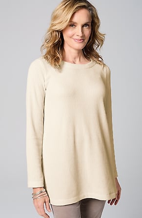 Image for Wearever Boat-Neck Chenille Tunic