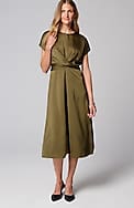 wearever satin wrap-waist dress