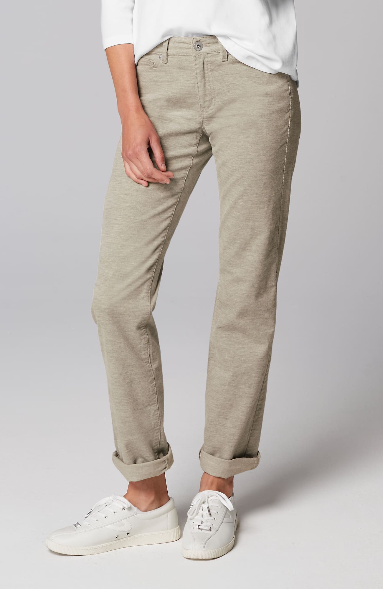 Jjill J.jill Heathered-cord Relaxed Boyfriend Jeans In Grey Heather