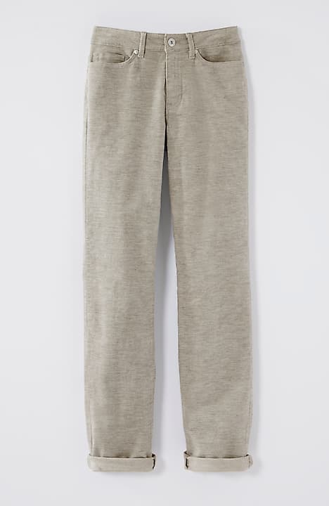 heathered-cord relaxed boyfriend jeans