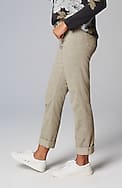 heathered-cord relaxed boyfriend jeans