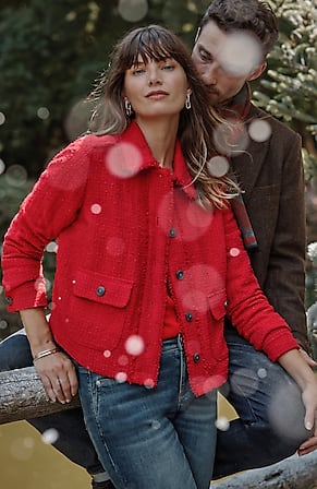 Image for Textured-Tweed Jacket