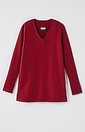 fit tweeded french terry side-slit tunic