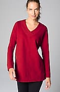 fit tweeded french terry side-slit tunic