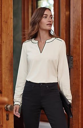 Image for Contrast-Trimmed Top