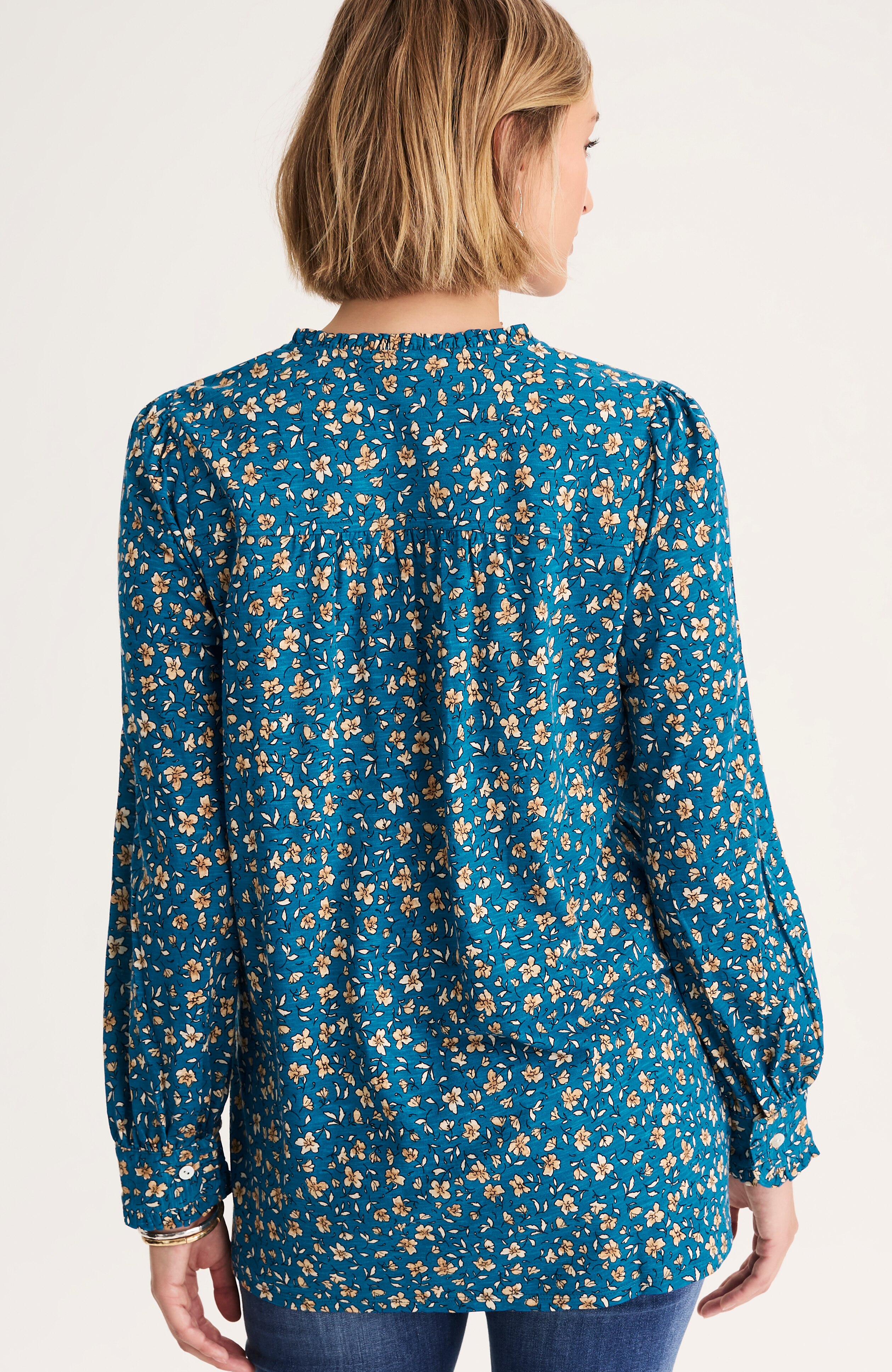 Ruffle-Trim Pintucked Tunic | JJill