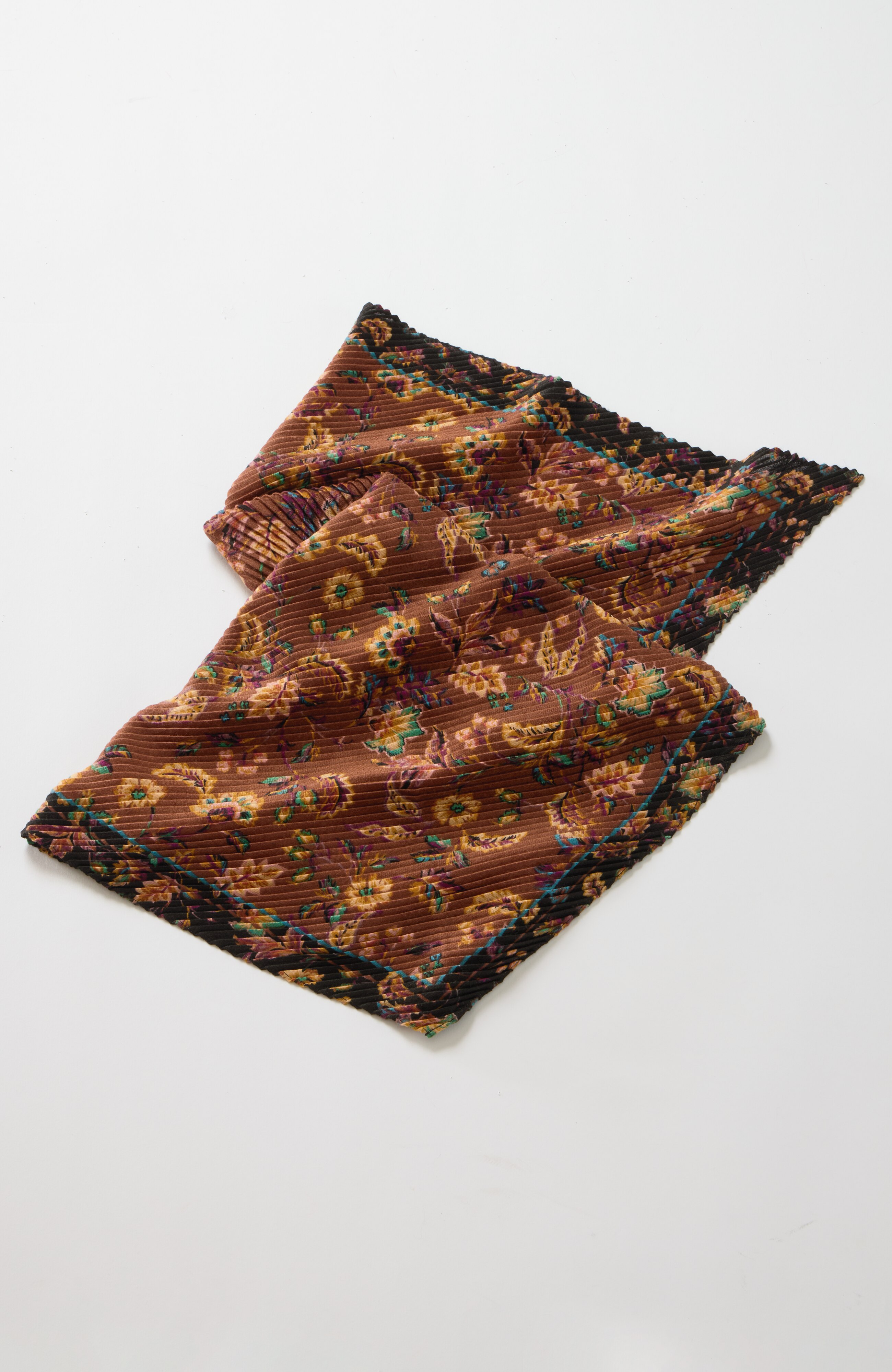 pleated square scarf