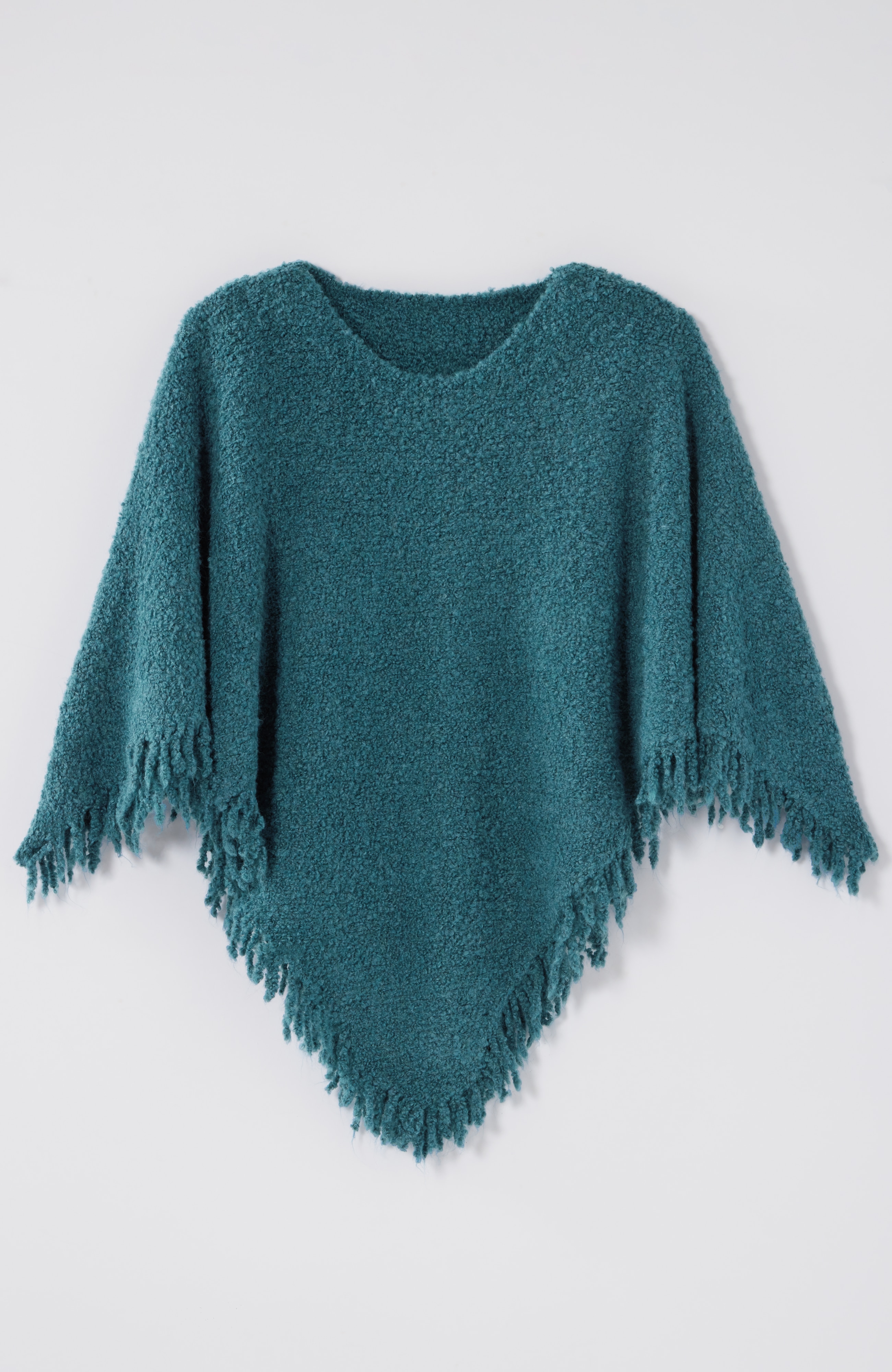 Italian Bouclé Asymmetric Poncho | JJill