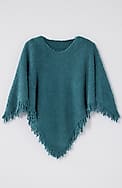 italian bouclé asymmetric poncho