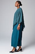 italian bouclé asymmetric poncho