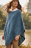 asymmetric knit poncho
