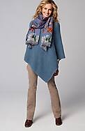 asymmetric knit poncho