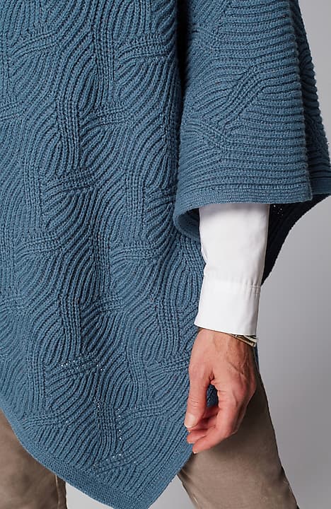 asymmetric knit poncho