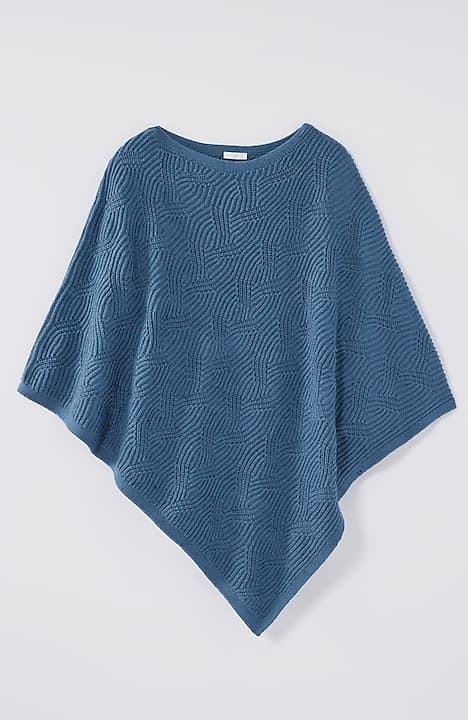 asymmetric knit poncho