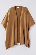 luxe rib-trimmed knit ruana