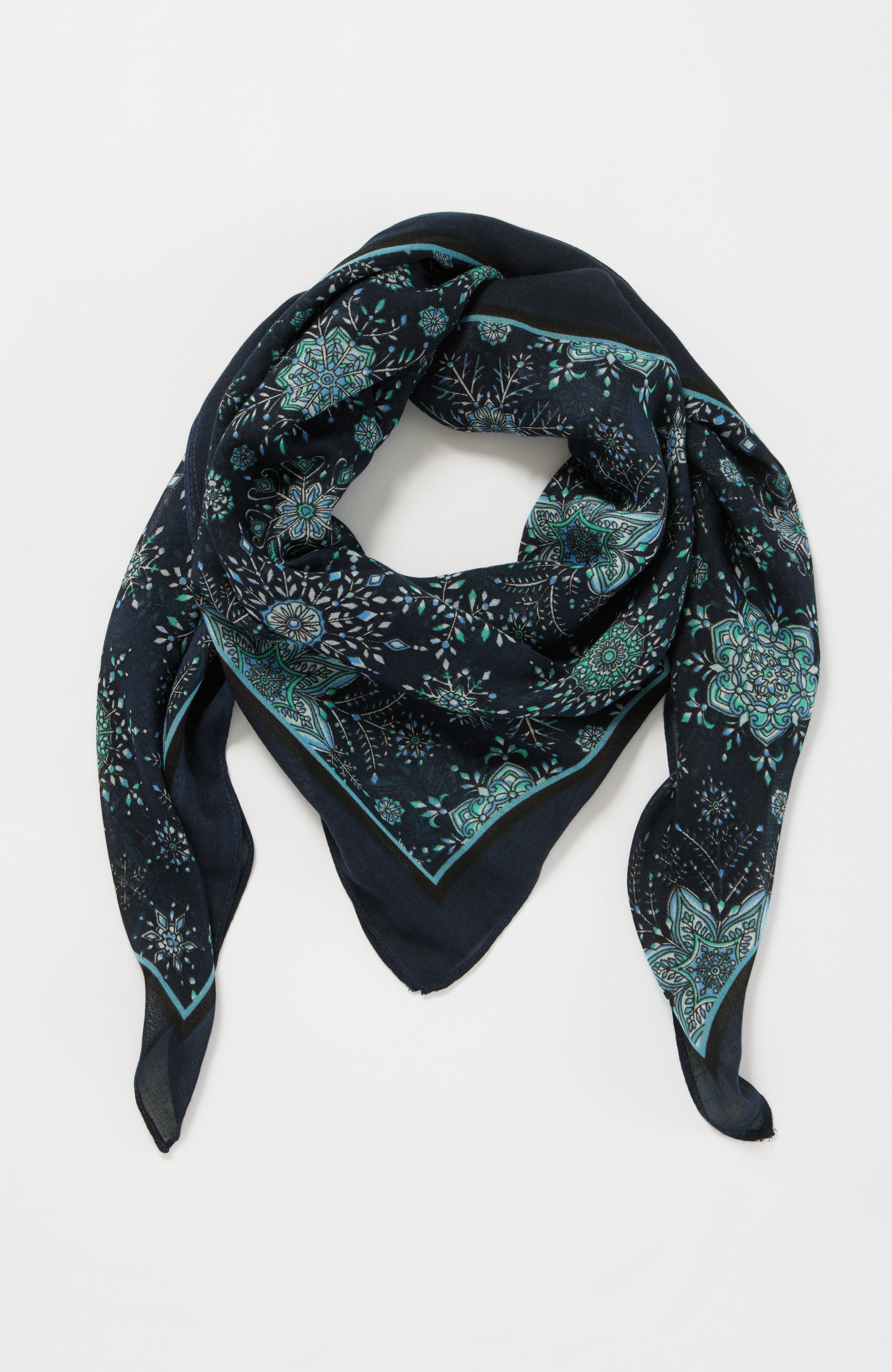 lightweight printed square scarf