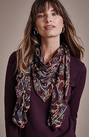 Image for Lightweight Printed Square Scarf