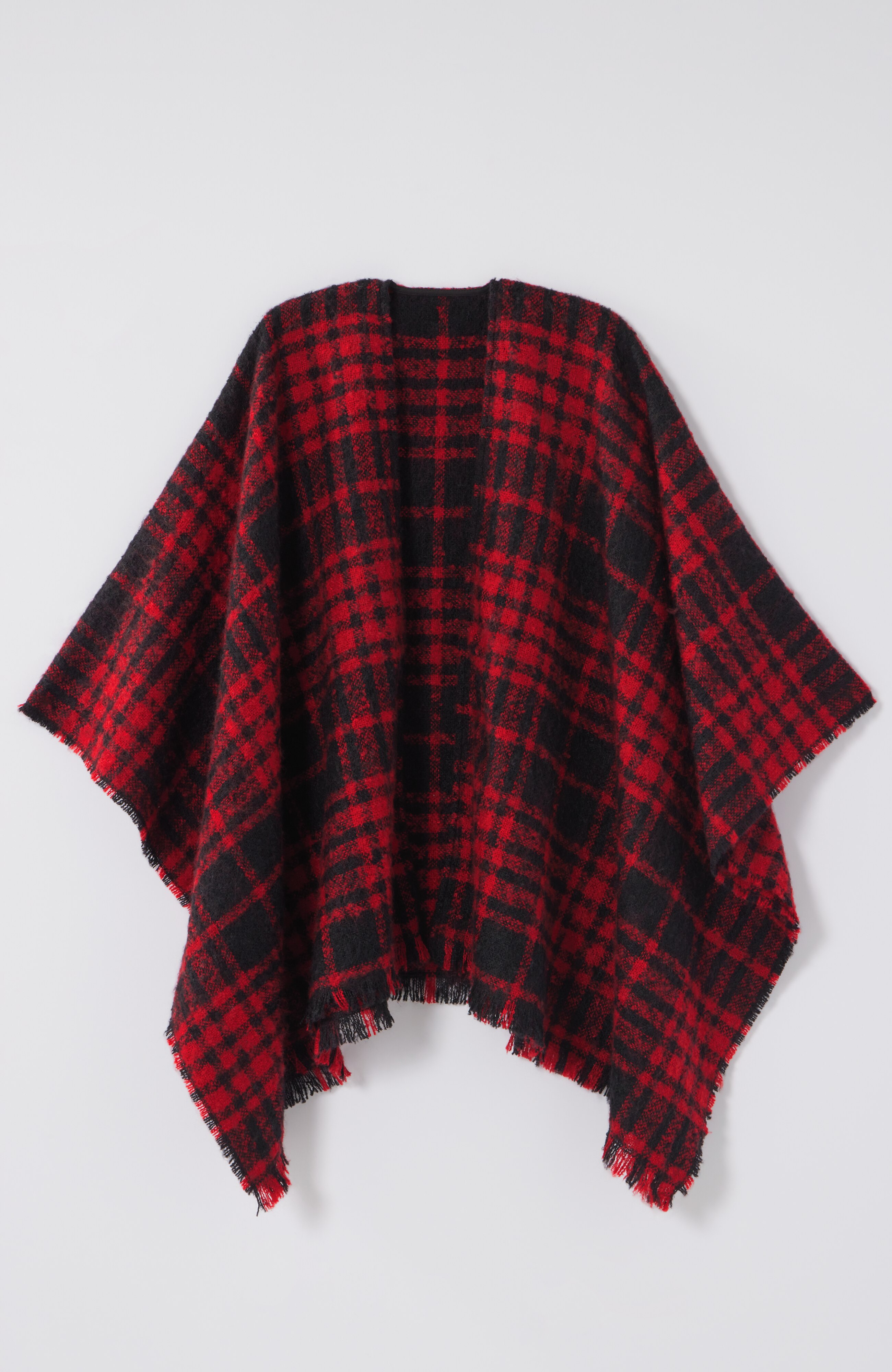 cozy plaid blanket ruana