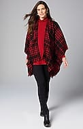 cozy plaid blanket ruana