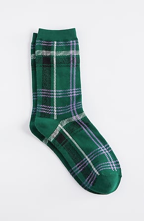 Image for Large-Scale Plaid Crew Socks