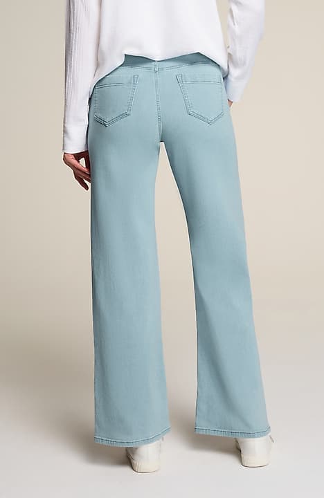 pure jill soft wide-leg jeans