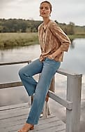 pure jill soft wide-leg jeans