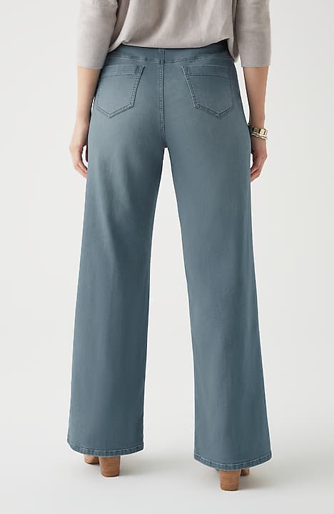 pure jill soft wide-leg jeans