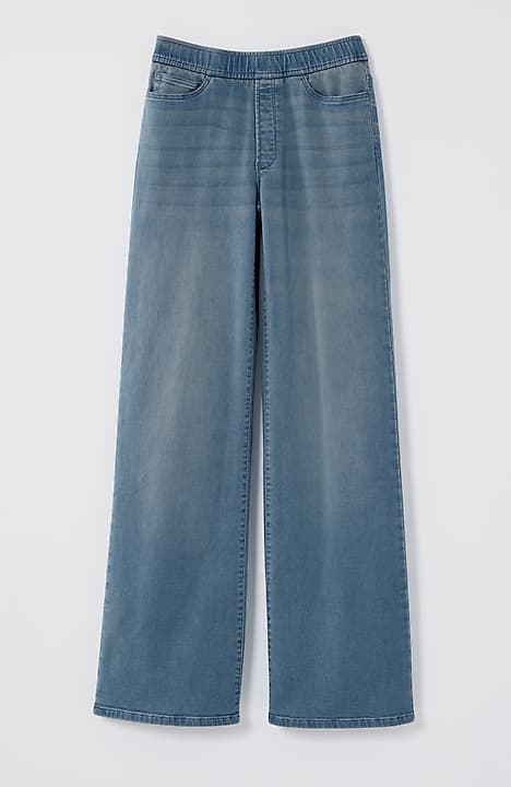 pure jill soft wide-leg jeans