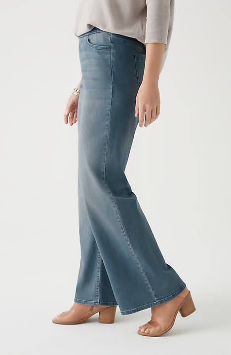 pure jill soft wide-leg jeans